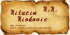 Milutin Mioković vizit kartica